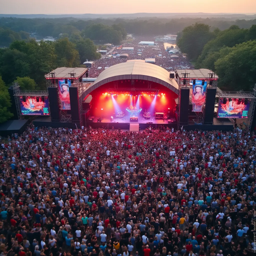 Letecký záber z dronu nad festivalom